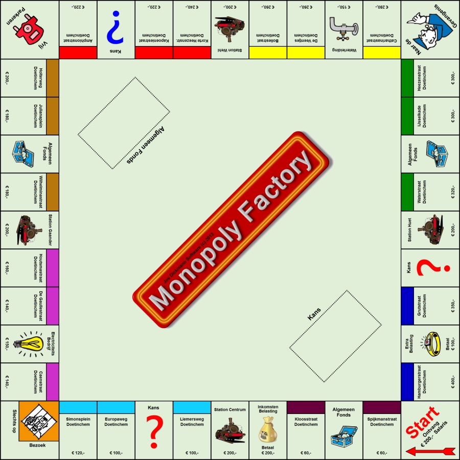 Straatnamen monopoly